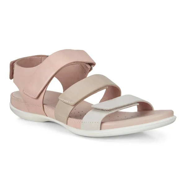 Ecco Flash Flat Sandal Size 10 Shadow White