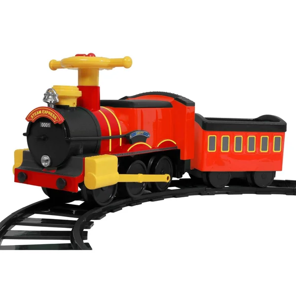 Rollplay Steam Train 6 Volt Children's Battery Ride-On Toy - Red