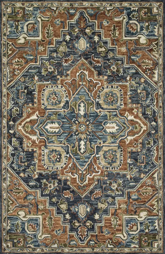 Loloi Victoria VK-16 3&6x22 x 5&6x22 Rust - Multi Rug