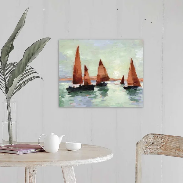 Sunset Harbor II, Canvas Wall Art, 20x16, Great Big Canvas