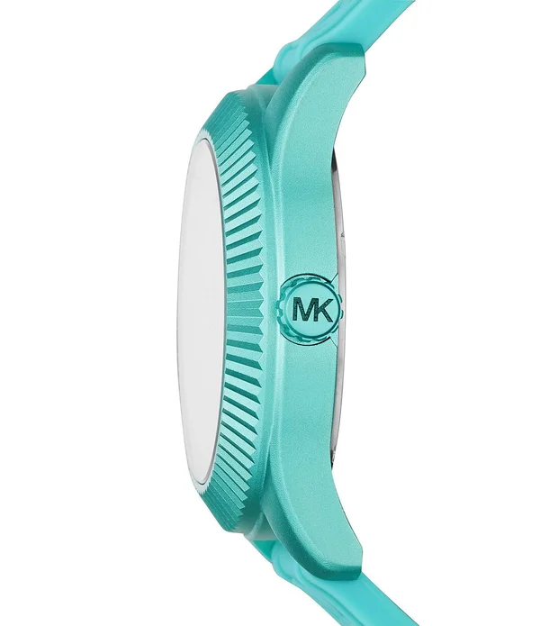 Michael Kors Women's Maddye Aqua Silicone Strap Watch 43mm - Blue