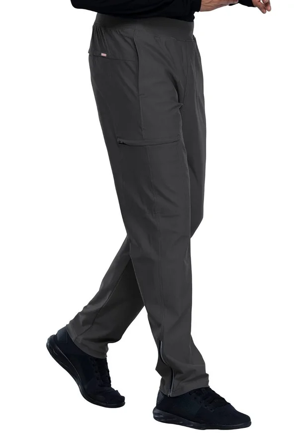 Cherokee Form Men's Tapered Leg Pull-On Petite Pant - Pewter (3XL)