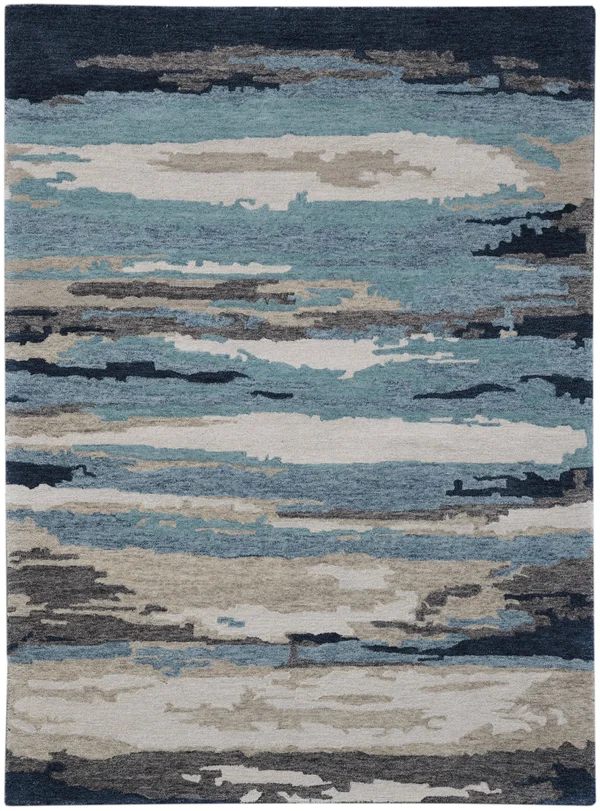 Amer Rugs Abstract ABS-4 Area Rug - 5' x 8' - Blue