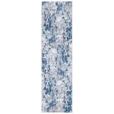 Maximus Abstract Light Blue/Gray Area Rug 17 Stories Rug Size: Runner 2' x 15'