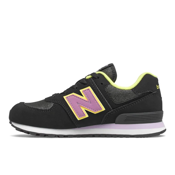 New Balance 574 P - Girls 1.5 Youth Black Sneaker W