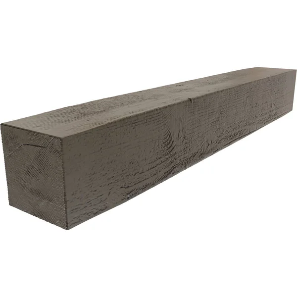 Ekena Millwork MANURS08X10X84BD 8x22H x 10x22D x 84x22W Rough Sawn Faux Wood Fireplace Mantel - Burnished Honey Dew