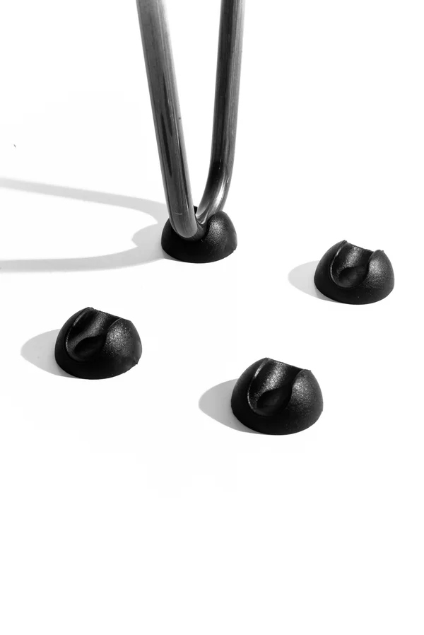 Hairpin Legs Set of 4, 3-Rod Design - Raw Steel, 14x22, Raw Steel, 1/2x22