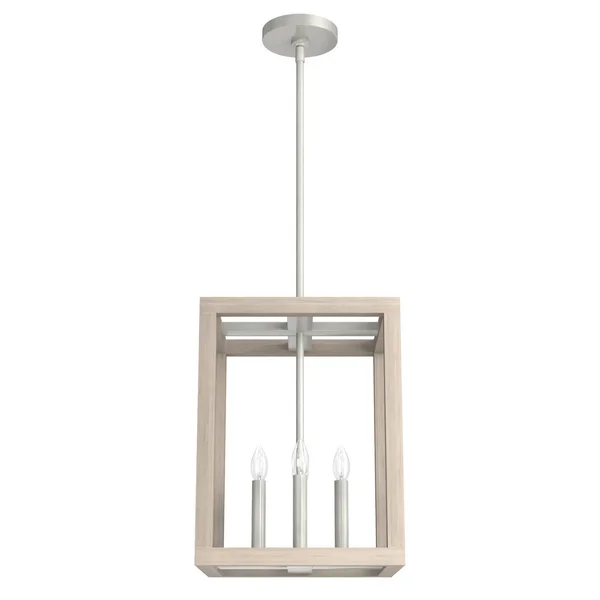 Hunter Squire Manor 12x22 4 Light Pendant - Brushed Nickel - 19085