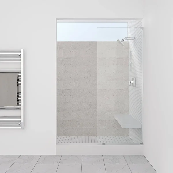 Symphony Shower Doors SS13.25X80MB 13.25x22 W x 80x22 Frameless Fixed Glass Panel Finish: Matte Black