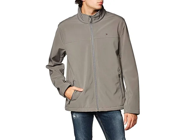 Tommy Hilfiger Legacy Water Resistant Softshell Jacket Men's Jacket Grey : X-Large Tall