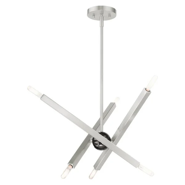 6 Light 18 inch Chandelier in Brushed Nickel 235008
