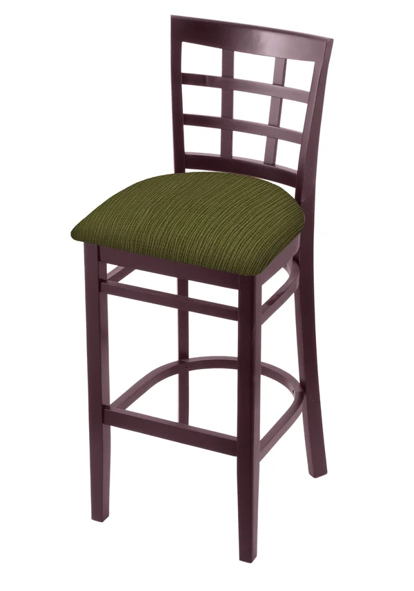 Holland Bar Stool 3130 30x22 Stool with Dark Cherry Finish, Axis Grove Seat 313030DCAxsGrv