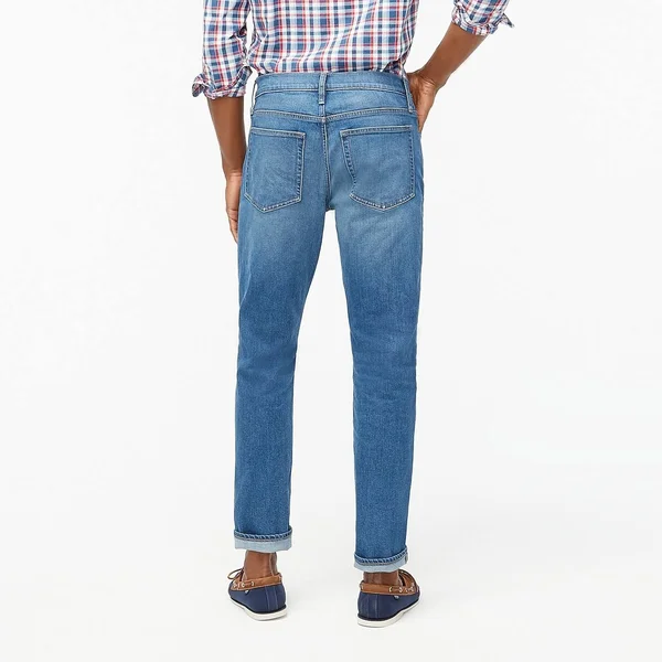 J.Crew Factory Mens Straight-Fit Jean in Signature Flex (Light Medium - Size 38x32)