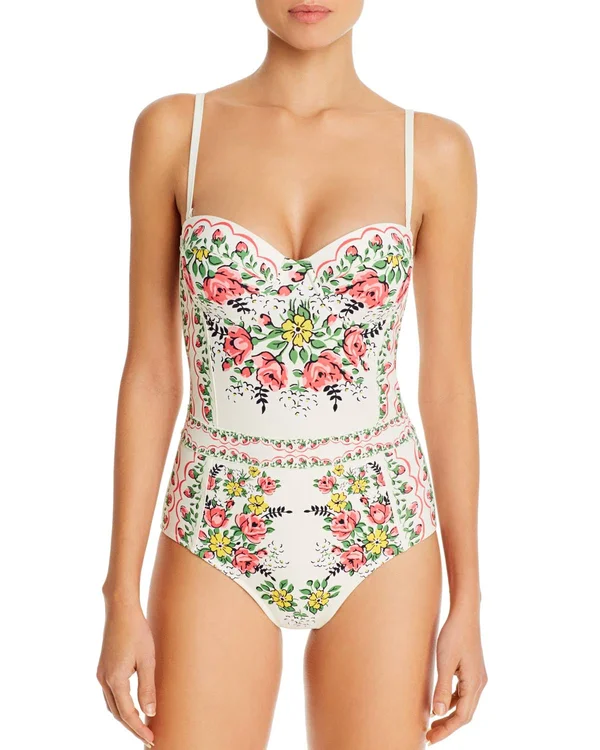 Tory Burch Womens Lipsi Printed One-Piece Swimsuit
