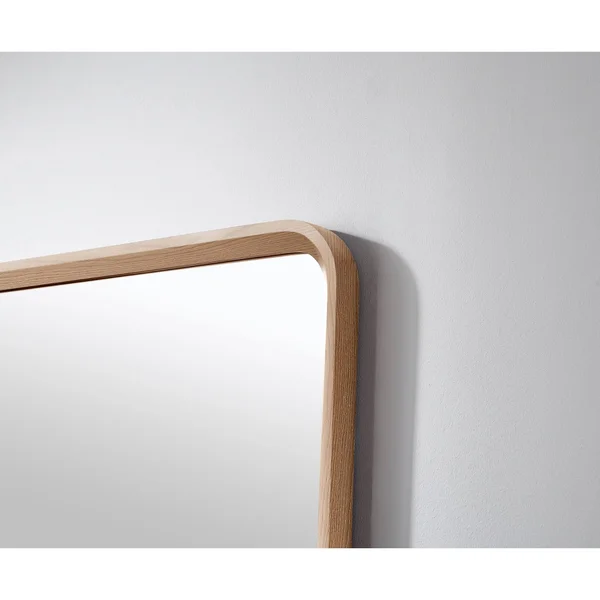 Bathroom Mirror Vela 36x22 Modern Style - Dark Walnut