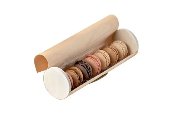 Packnwood 210MAC7CYB Cylindrical Wooden Box with Latch - 2.5 Dia. x 8.9 H in - Pack of 50