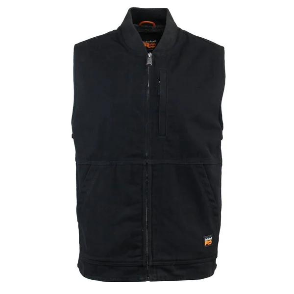 Timberland Pro Gritman Lined Canvas Vest, Men's Jet Black