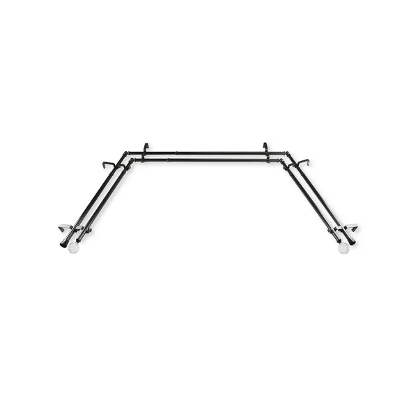 Rod Desyne Faceted Double Bay Window Rod, Black