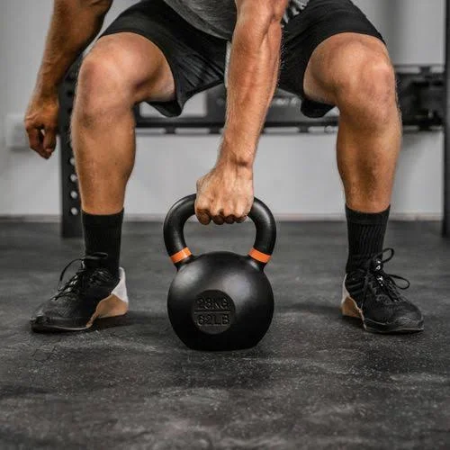 Tru Grit - 62-lb Cast Iron Kettlebell - Black