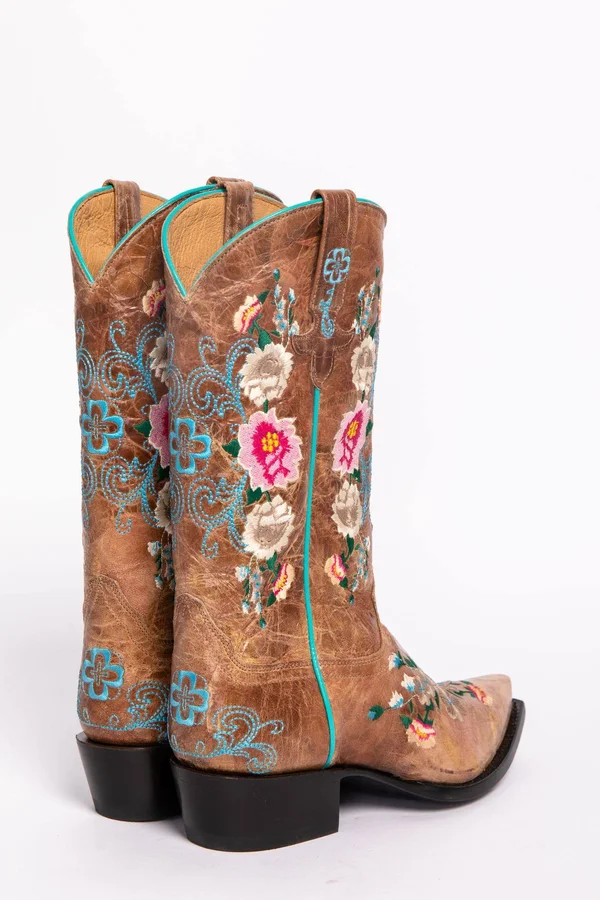 Macie Bean Rose Garden Cowgirl Boots - Snip Toe