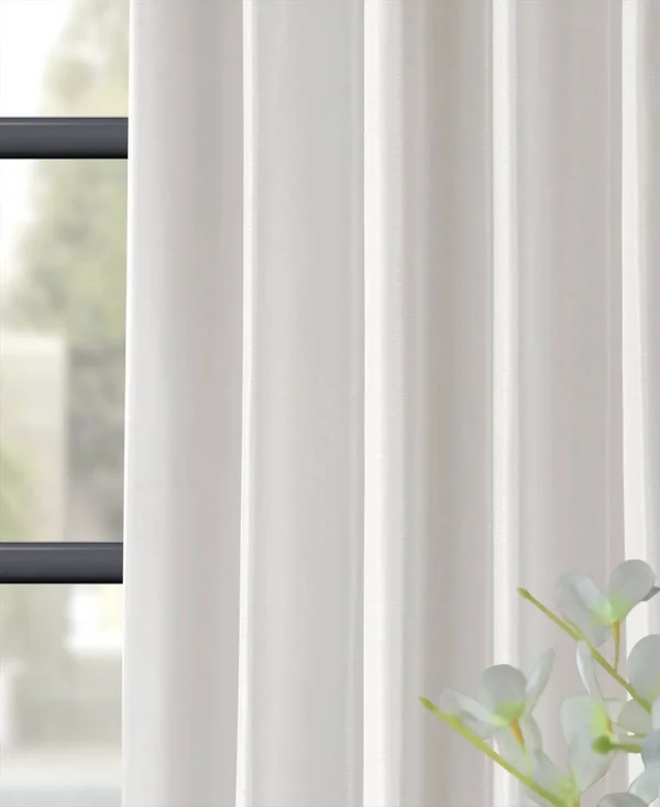 Ice Blackout Vintage Textured Faux Dupioni Curtain - Half Price Drapes