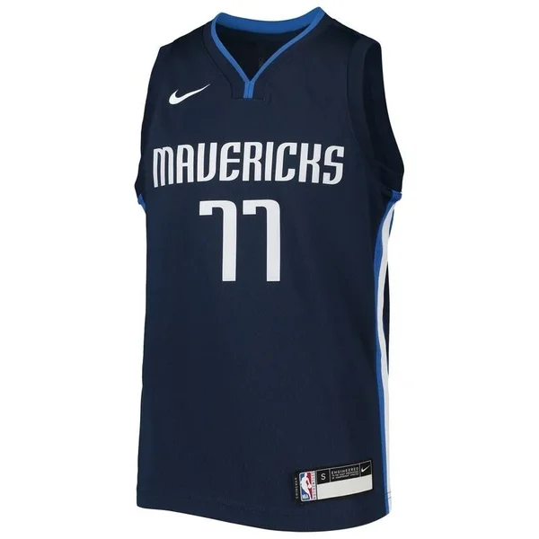 Nike Luka Doncic Dallas Mavericks Youth Navy Team Swingman Jersey - Statement Edition Size: Medium