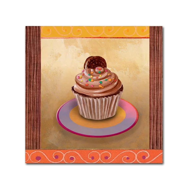 Trademark Fine Art Fiona Stokes-Gilbert-ALI 'Chocolate Delight' Canvas Art, Size: Small, White