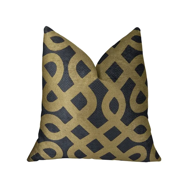Plutus Graphic Maze Handmade Throw Pillow Double Sided 20x22 x 26x22 Standard