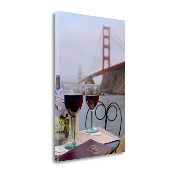 Tangletown Fine Art Dream Cafe Golden Gate Bridge - 39 by Alan Blaustein Gallery Wrap Canvas, 19x22 x 28x22 - Multi
