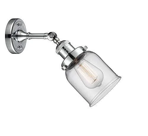 Innovations Lighting Glass All 1-Light Armed Sconce - Silver