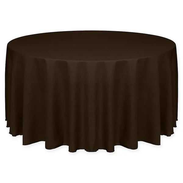 Ultimate Textile Faux Burlap - Havana 72-Inch Round Tablecloth, Brown