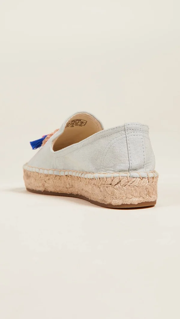 Soludos Tassel Camel Espadrille - Chambray, 5.5