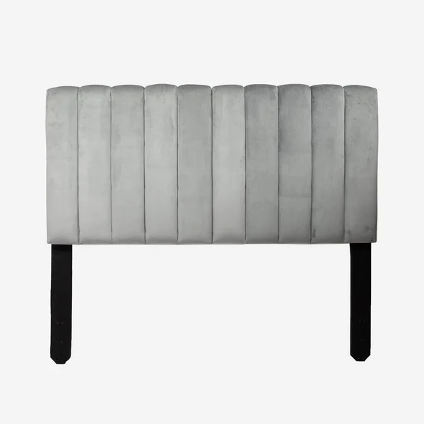 Grey Velvet Queen Powered Channeled Headboard - Queen Headboards, Dormify