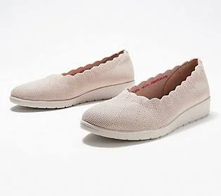Skechers Cleo Flex Washable Knit Wedge Skimmer- Spellbind, Size 11 Medium, Taupe