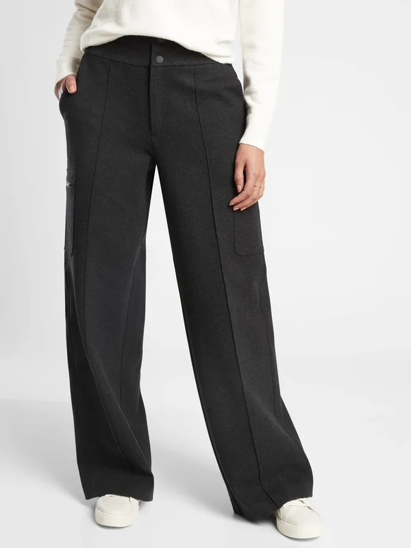 Athleta Women's Venice Heathered Cargo Pant Charcoal Grey Heather Size 2