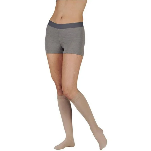 Juzo Soft 20-30 mmHg Open Toe Knee High, V, Short, White
