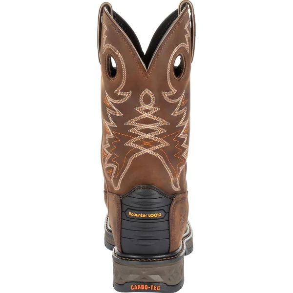 Georgia Boot Men's Amp LT Logger Low Heel Waterproof Work Boot - GB00270, Brown