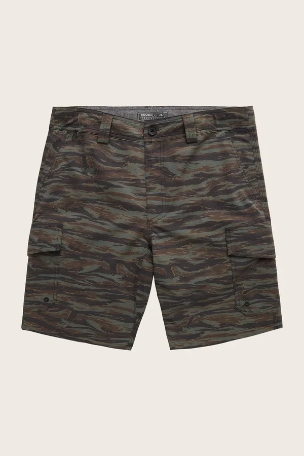 O&Neill Trvlr 20x22 Cargo Hybrid Shorts Men's Camo - 36