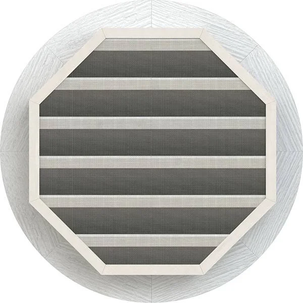Ekena Millwork GVWRO16X1600RFPWR 16x22W x 16x22H Round Gable Vent (21x22W x 21x22H Frame Size): Primed - Functional, Rough Sawn W