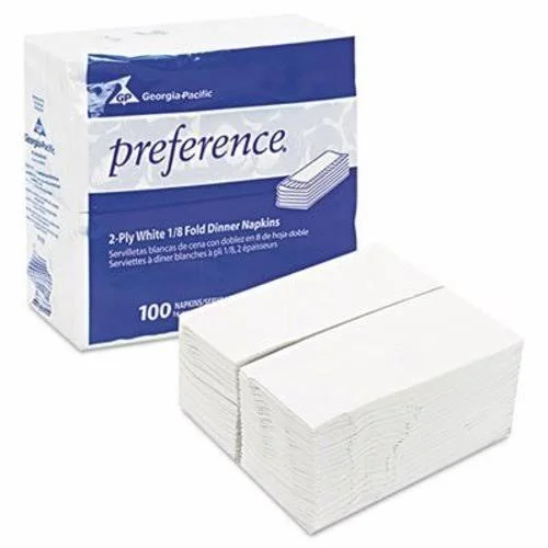 Georgia Pacific 31436 Dinner-Beverage Napkins- 2-Ply- 15in.x16in.- 3000-CT- White