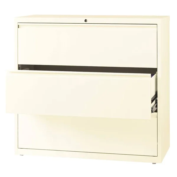Hirsh 42-in Wide HL10000 Series 3 Drawer Lateral File Cabinet Cloud