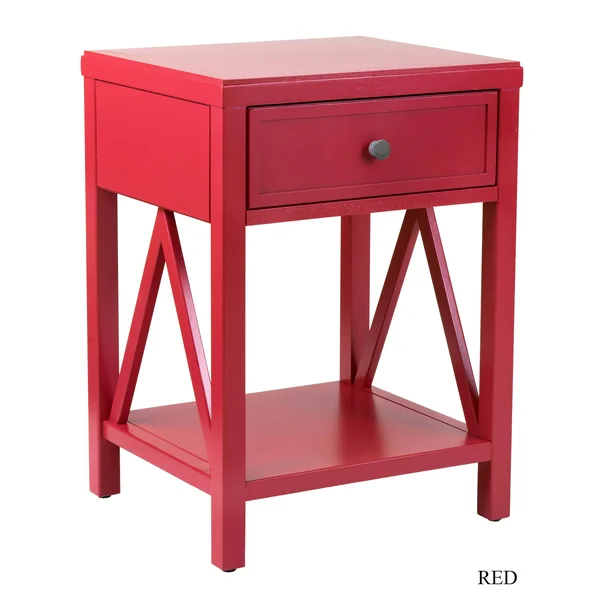The Gray Barn Latigo Acacia Wood End Table - Turquoise