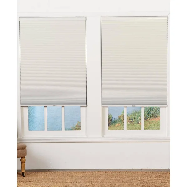 Perfect Lift Window Treatment Cut-to-Width Cream 1.5in. Blackout Cordless Cellular Shade - 64in. W x 64in. L (Actual Size: 64in.