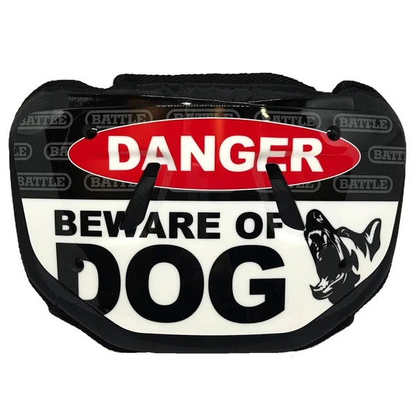 Battle Sports Beware of Dog Adult Football Back Plate