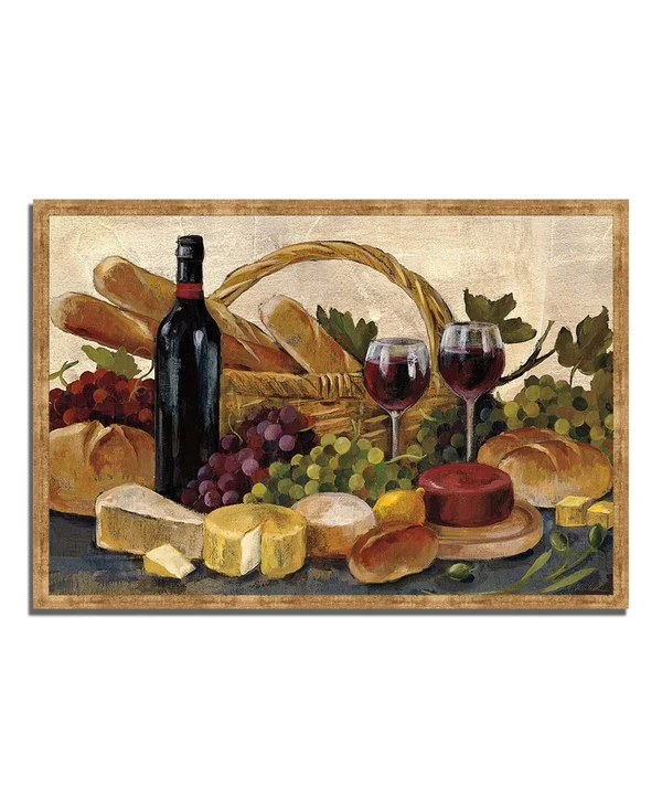 26x22 x 38x22 Tuscan Evening Wine by Silvia Vassileva Framed Painting Print