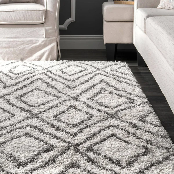 nuLOOM Willette Diamond Shaggy Area Rug, Size: 9& x 12&