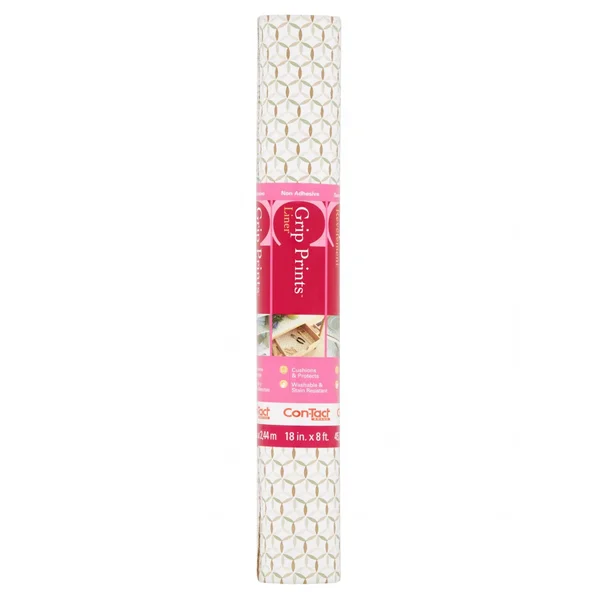 Con-Tact Brand Prints Non-Adhesive Grip Shelf Liner, 18x22 x8&