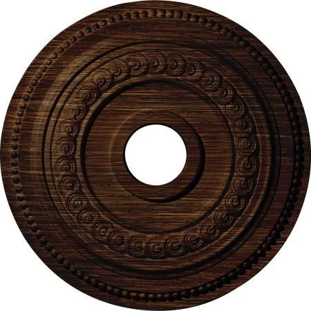 18x22OD x 3 3/8x22ID x 7/8x22P Oldham Ceiling Medallion (Walnut) - Brown