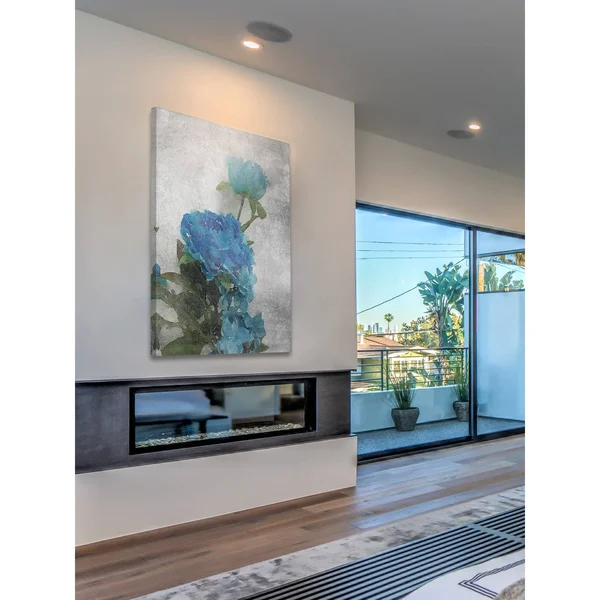 Marmont Hill Midnight Blue 3 Painting Print on Wrapped Canvas, 30x22x45x22