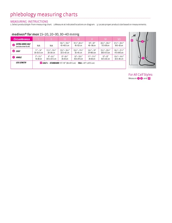 Mediven for Men Classic 30-40 mmHg Knee High - Extra Wide Calf